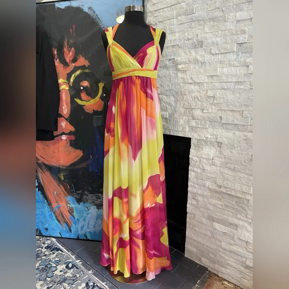 Vibrant Multicolor Maxi Dress - Picture 1 of 4